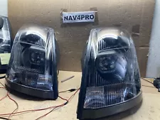 FIT 2004-2015 Volvo VN VNL VNX BLACK OE Style Halo Headlight Pair #H7 (For: Volvo VNL 670)