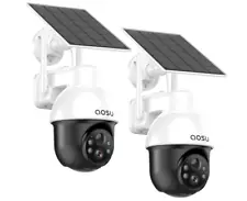 New ListingSALE OFF! AOSU 3K/5MP Solar Security Cameras System Wireless Outdoor (2 Pack)