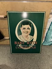 Vtg 1993 Babe Ruth MLB Baseball Memorabilia Metal Sign 16” X 12” Wall Decor