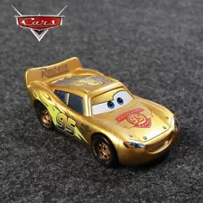 PIXAR New Cars 3 Golden Lightning McQueen Latest Rare Style 1:55 Diecast Toy Car