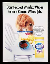 Clorox Disinfecting Wipes 2002 Golden Retriever Print Magazine Ad Poster ADVERT