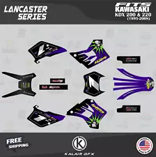 Graphics Kit for KAWASAKI KDX 220 200 (1995-2008) Lancaster - PURPLE