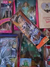 barbie doll lot vintage. New In Package Tin, Scarecrow, Holiday Elegance