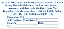 Accepted Value & Honor Exempt From Levy Use For Office Blue Self Ink stamp