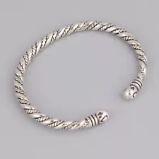 925 Sterling Silver Bracelet Twist Pattern s Men Cool Handmade Fashion Jewelry