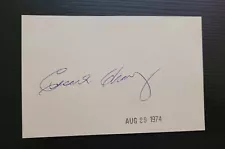 RARE AUTOGRAPH MEXICAN AMERICAN LABOR LEADER AFL-CIO CESAR CHAVEZ 3X5 VINTAGE