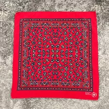 VTG Bandana Handkerchief Western Cowboy Punk Biker Made In USA RN 13960 Selvedge