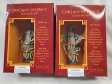 OUR LADY OF GRACE 4" STATUE MARY Avalon Gallery with Boxes 2 Statues Hand Glued