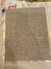 959 TEXAS FRONTIER FREESTONE COUNTY LETTER LRTTER 1853 LAND SALE MANSFIELD LA