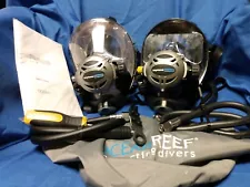 OCEAN REEF NEPTUNE SPACE - TWO Full Face Professional Mask M/L USED