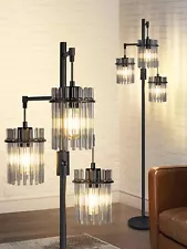 Industrial Modern Floor Lamps for Living Room Dimmable Glass Tree Standing... .