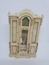 HTF Carved Raw Wood Grandfather Clock Cabinet Dollhouse Miniature NIB Bespaq?