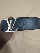 Louis Vuitton Damier Cobalt Canvas 40mm LV Initiales Belt 90/36