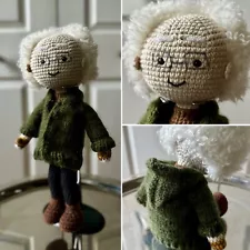 Bernie Mittens Crochet Doll, Sanders Inauguration, Amigurumi, Completed Doll