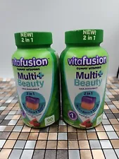 2 Pack Vitafusion Multi + Beauty Hair, Skin & Nail Gummies-90ct Best 11/23