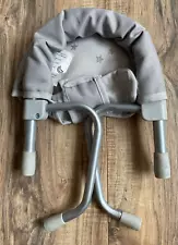 Pottery Barn Kids PBK Doll Clip On Booster Chair Gray Stars Pretend Play