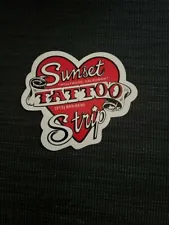 TATTOO SHOP STICKER - SUNSET STRIP HOLLYWOOD CALIFORNIA 4"