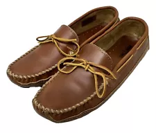 Minnetonka Double Bottom Cowhide Driving Moccasins Men’s Sz 12