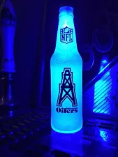 NFL Houston Oilers Football 12 oz Beer Bottle Light LED Bar Mens sign tickets