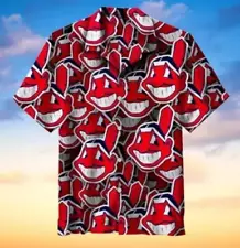 SALE!!_ MLB Cleveland Indians All Logo 3D Hawaiian Shirt For Sports Fans S-5XL