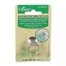 Adjustable Thimble with Metal Plate from Clover Needlecraft