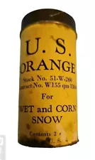 WWII US Army 10th Mountain Division - Tube of Orange Ski Wax 1942 Unissued