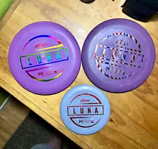 used Discraft Luna 3disc bundle disc golf disc.