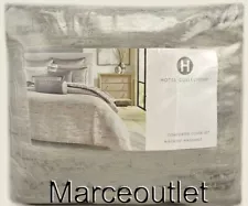 Hotel Collection Impasto Stone FULL / QUEEN Duvet Cover & Shams Set Gray