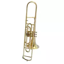 Brass Valve Trombone Bb Brass Finish Super Quality With Hard Case & Mouthpiece.