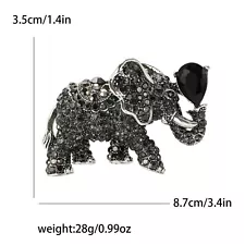 Luxury Elephant Brooches Beautiful Glass Animal Pins for Women Men Gift Hot Sale