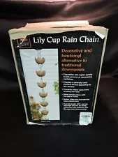 Lily Cup Rain Chain by Ancient Grafitti - NIB - Green Patina Copper Metal