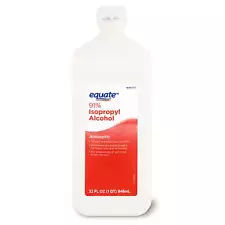 91% Isopropyl Alcohol Antiseptic, 32 Fl Oz,Equate