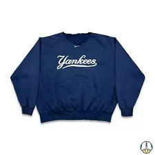 Vintage Nike New York Yankees Sweatshirt Mens XL Thrashed Center Swoosh 90s MLB