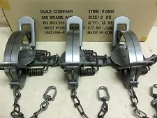 3 New Duke # 3 Coil Spring Traps 0500 Beaver Bobcat Coyote Lynx Trapping