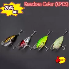 1pcs Cicada Bass Insect Fishing Lures 4cm Crank Bait Floating Tackle