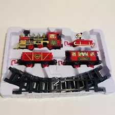 Mickey Mouse Holiday Express 12 Piece Christmas Train Set w/Light & Sound Disney