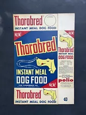 Dog Food Carton Box Vintage NOS Adv Thorobred Cincinnati Waynesville OH 1940s