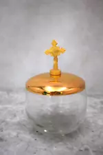 Older Glass Ablution Cup for your Church, Gold Plated Cover (CU564) chalice co