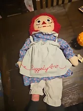 Raggedy Ann Doll 36” XXL by Applause Plastic Tag Has Embroidered Eyes