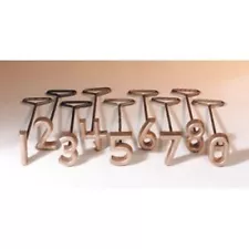 Freeze Branding Iron Brass Set 3" 0-8 Numbers Cattle Identification Brand