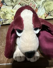 Applause Hush Puppies 6” Basset Hound Puppy Dog Burgandy Plush RETIRED 