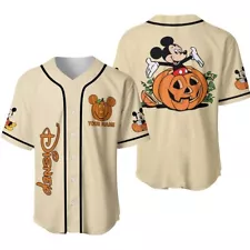 Personalized Halloween Disney Mickey Mouse Pumpkin Jersey For Baseball Fans