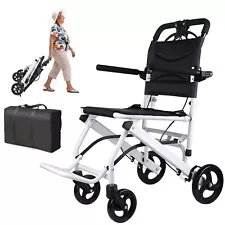 World's Lightest (Only 16lb)Transport Wheelchair,Airplane Travel Fold Wheelchair