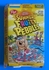 POST~FRUITY PEBBLES~2024 LIMITED EDITION SUMMER~EMPTY DISPLAY CEREAL BOX