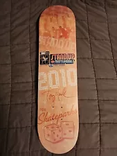 Autographed - Tony Hawk Stand Up for Skateparks Skateboard 2010 Tony Hawk Shred