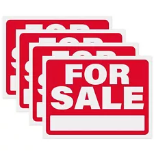 For Sale Signs 12x9, Plastic Signs for Used Car, Trailer, Vehicle for Sale, W...