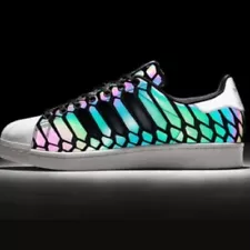 Adidas Superstar Xeno La Marque Sneaker Mens 10.5 Reflective Black Iridescent