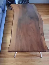 solid wood slab coffee table/Desk