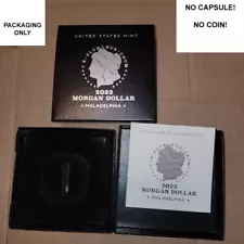 PACKAGING ONLY 2023 Morgan Uncirculated Silver Dollar OGP - NO COIN NO CAPSULE