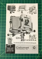 CALUMET 4X5 VIEW CAMERA SALES BROCHURE MANUAL GUIDE